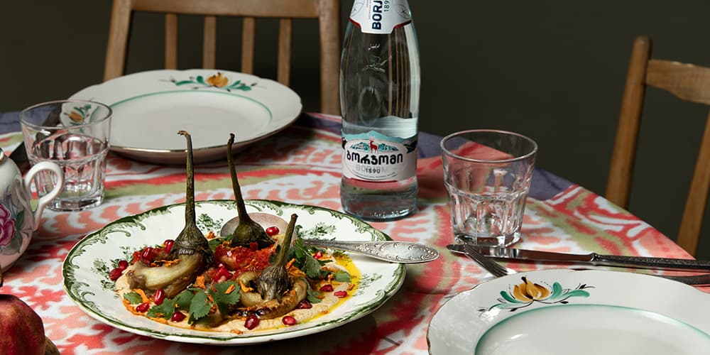 გრილზე გამომცხვარი ბადრიჯნის საცივი